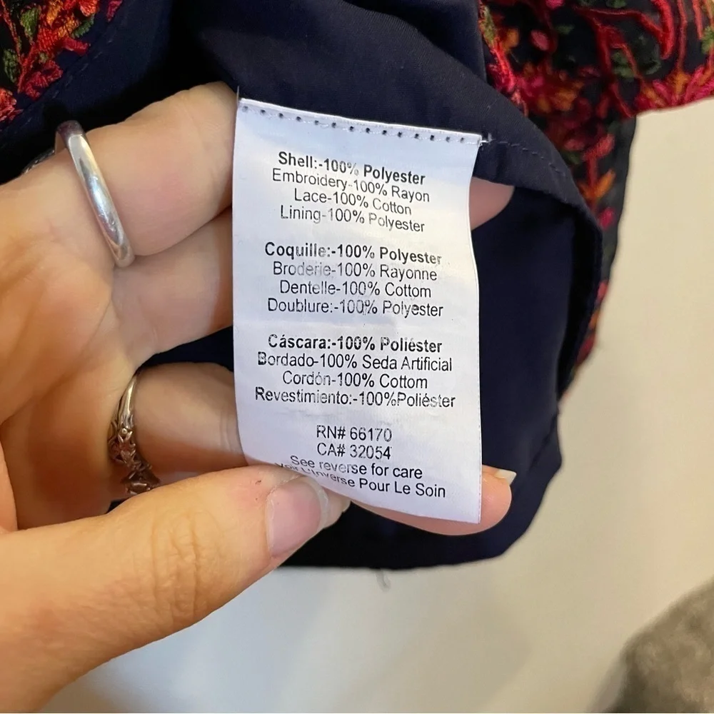Anthropologie Anya Embroidered Peasant Blouse
